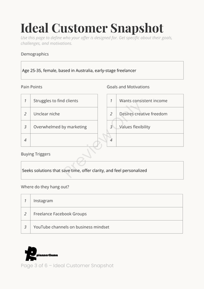 Offer Builder – Module 2 | Color + Ink Saver Planner PDF