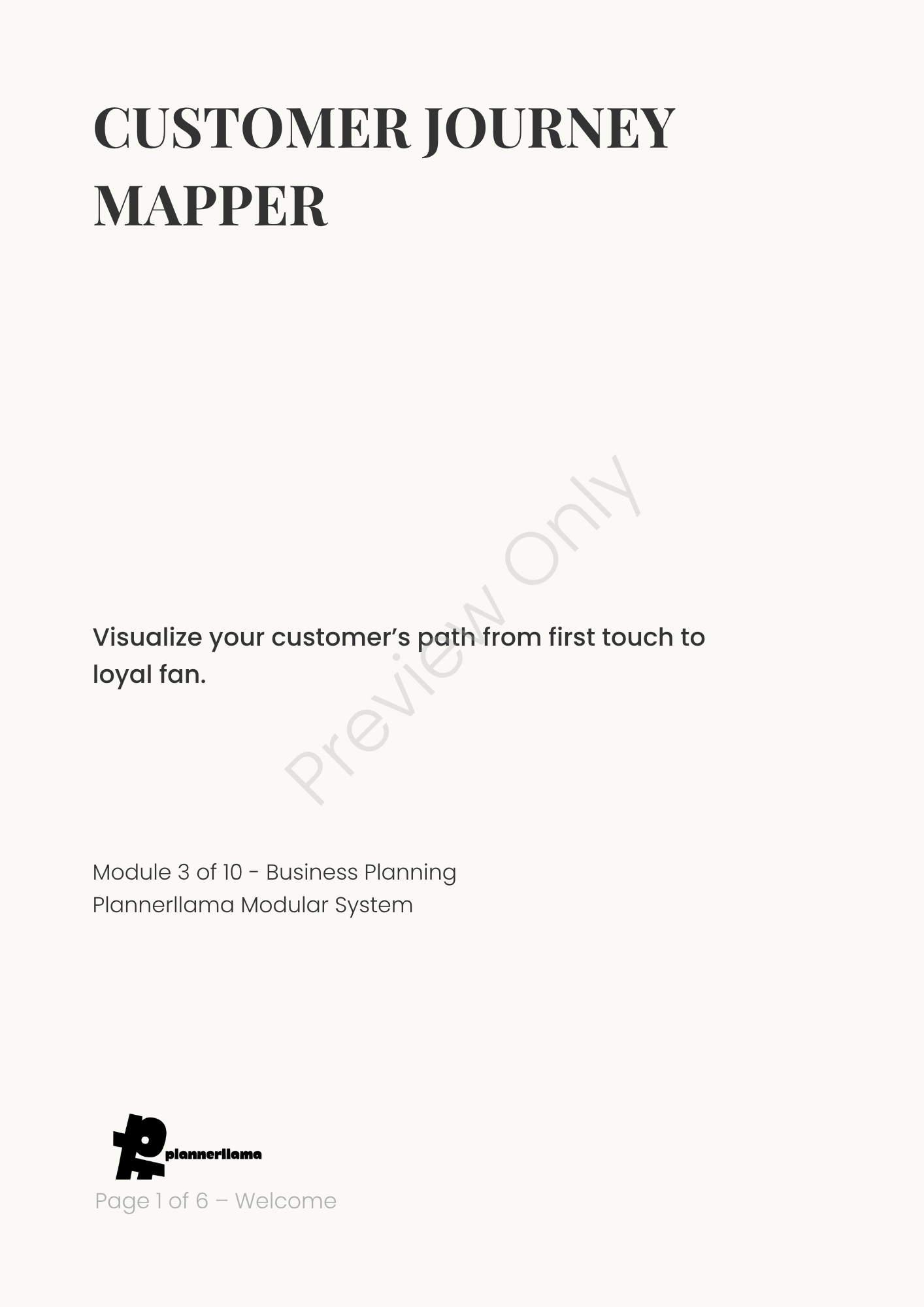 Business Plan Planner System – Full 10-Module Bundle | Color + Ink Saver PDF