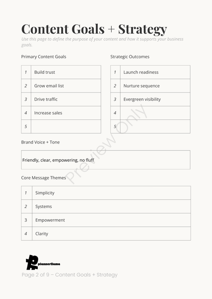 Content Engine Builder – Module 6 | Color + Ink Saver Planner PDF