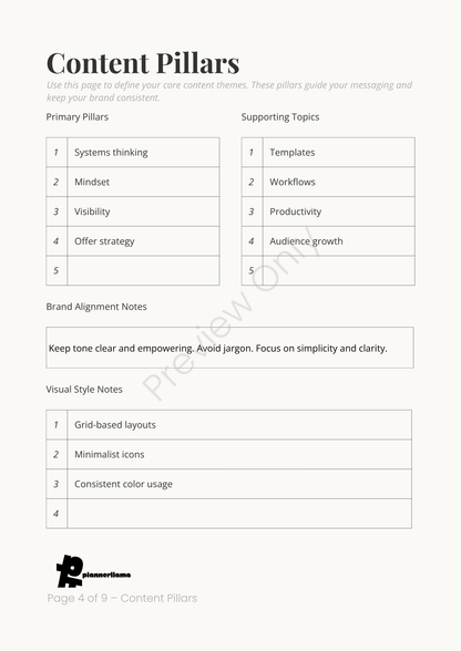 Content Engine Builder – Module 6 | Color + Ink Saver Planner PDF