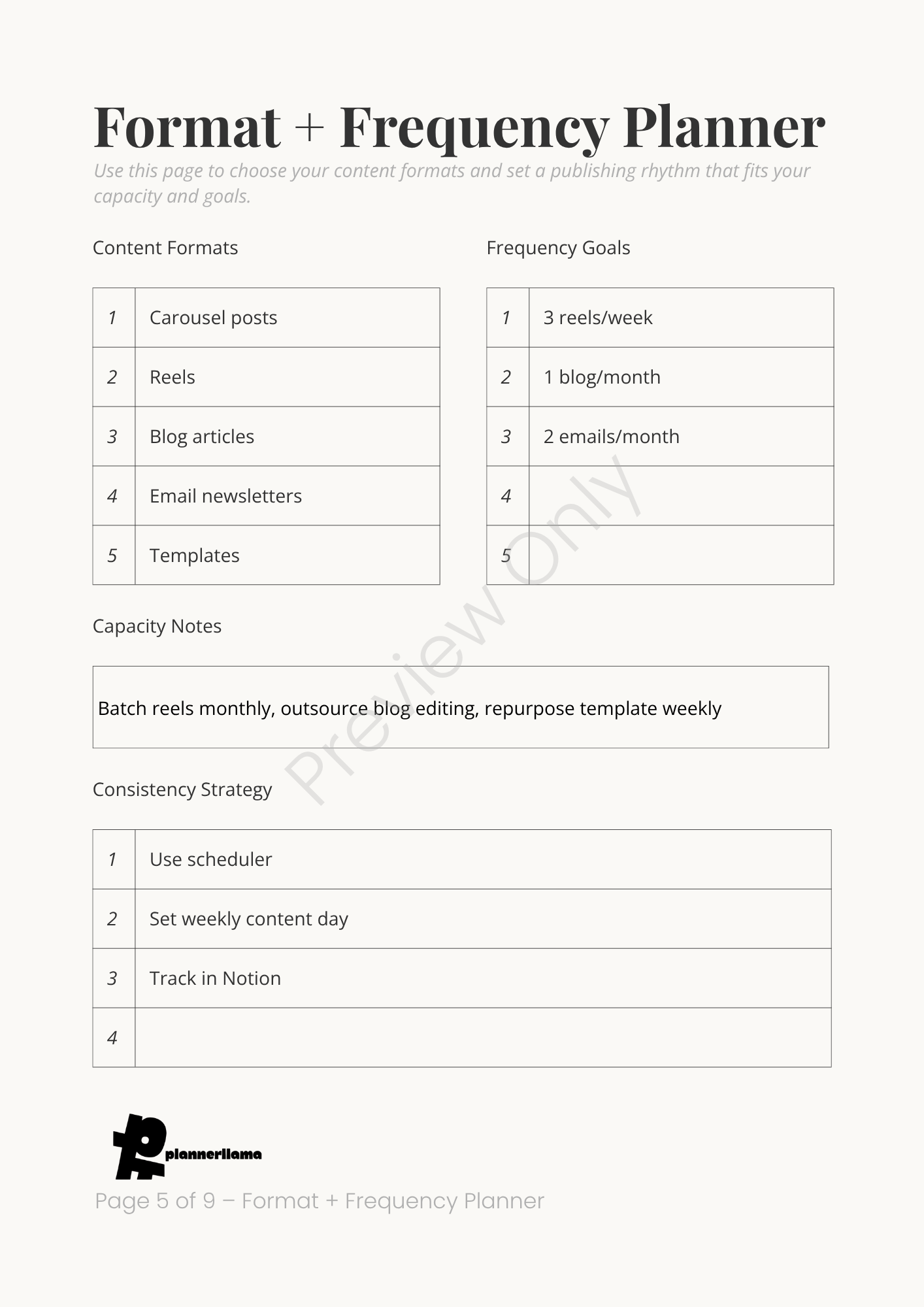 Content Engine Builder – Module 6 | Color + Ink Saver Planner PDF