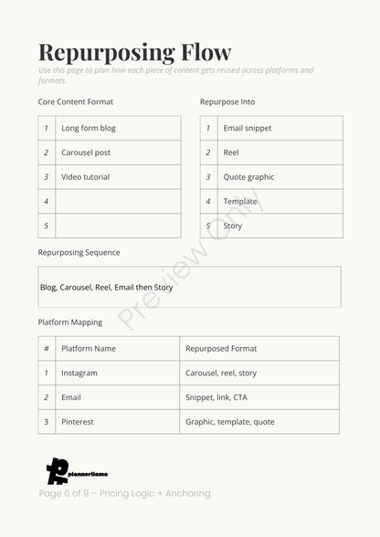 Content Engine Builder – Module 6 | Color + Ink Saver Planner PDF