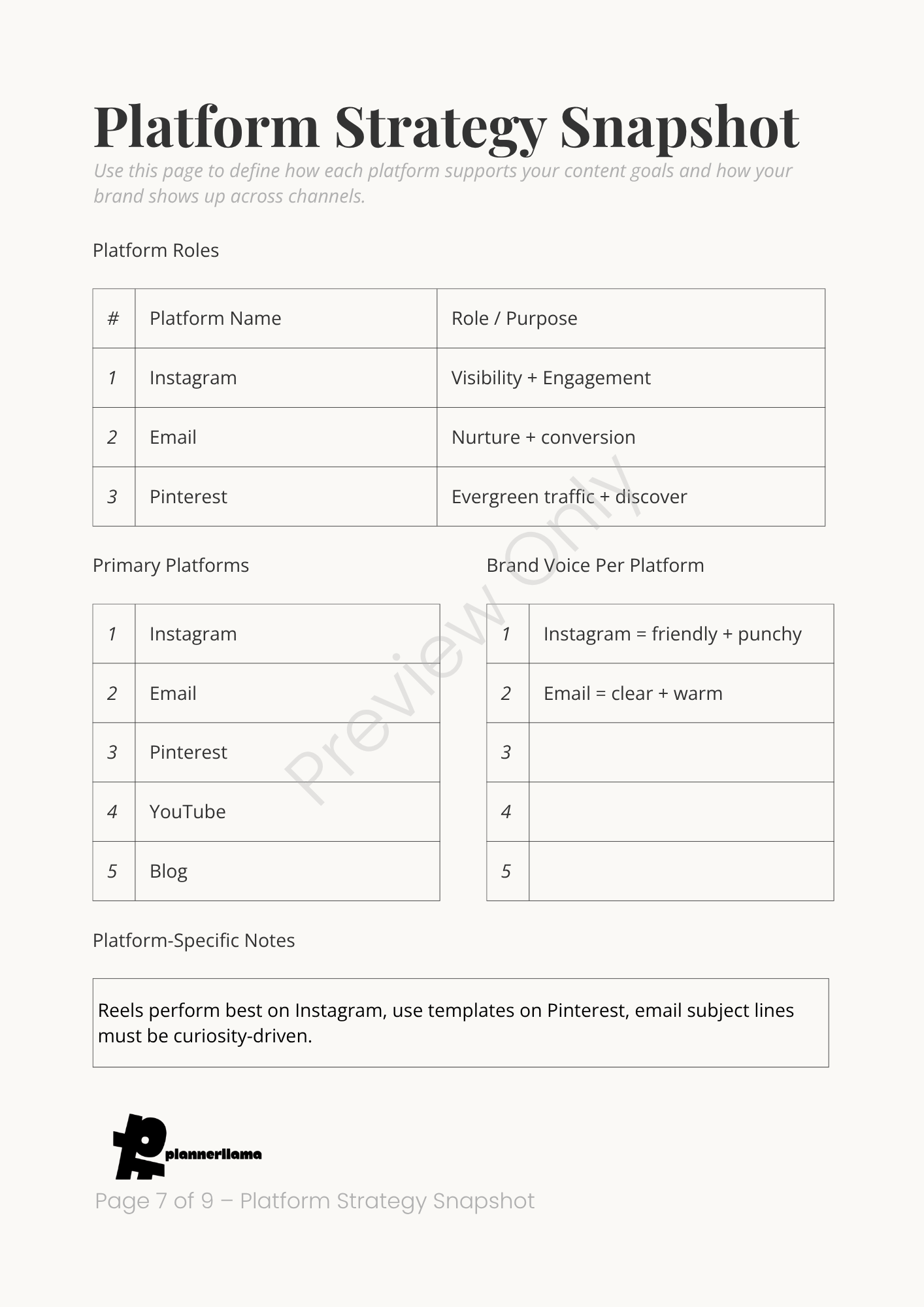 Content Engine Builder – Module 6 | Color + Ink Saver Planner PDF