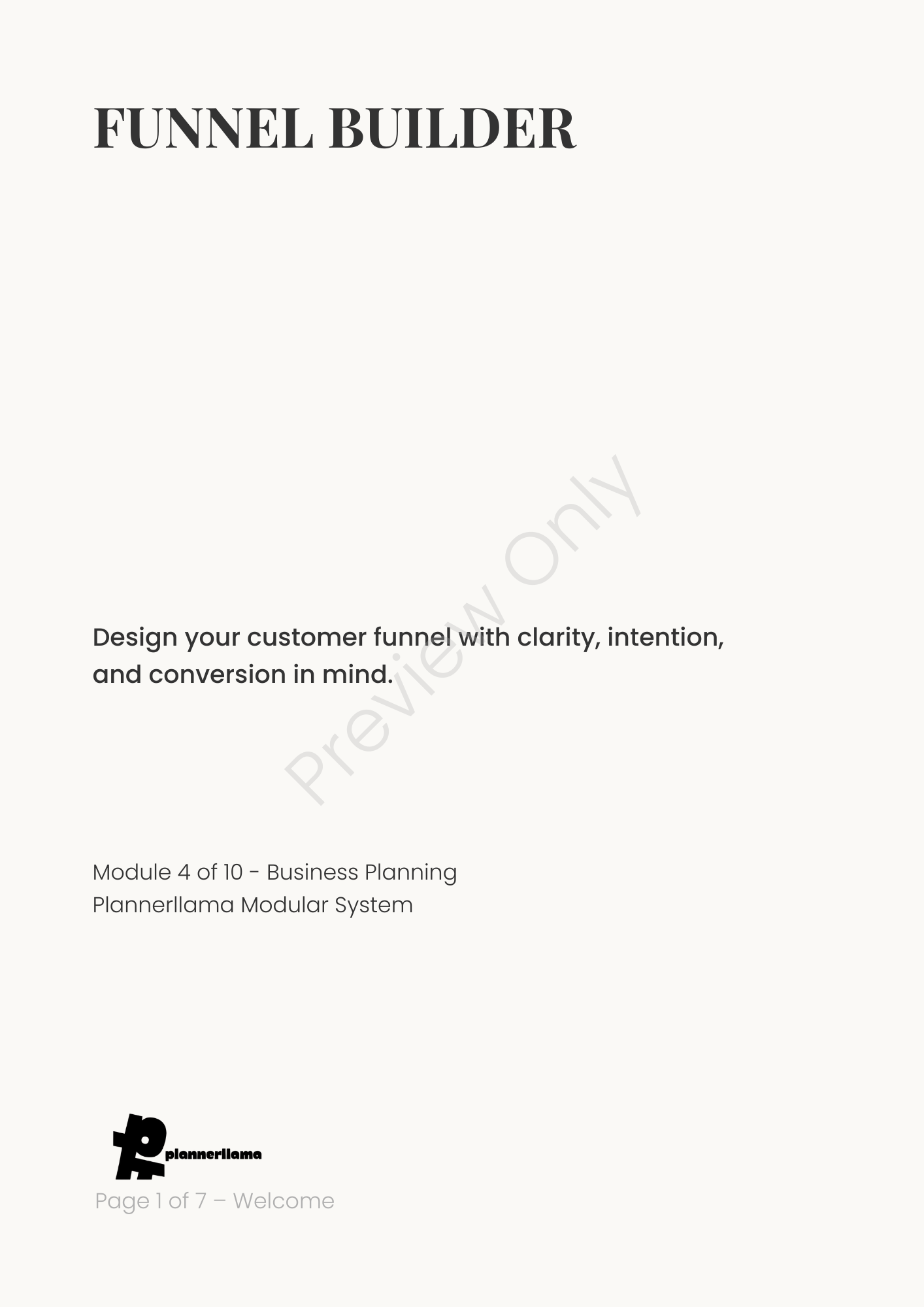 Business Plan Planner System – Full 10-Module Bundle | Color + Ink Saver PDF