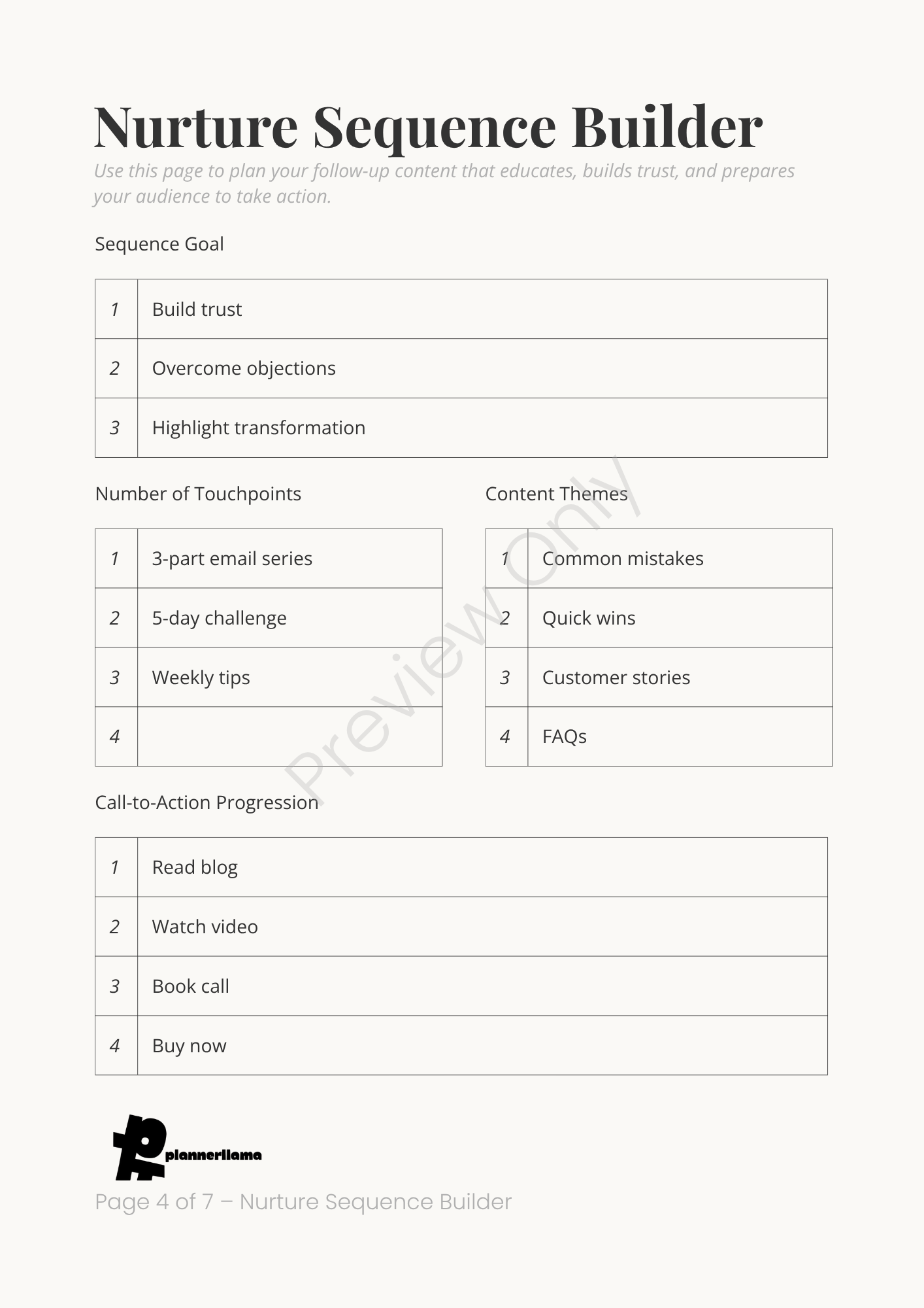 Funnel Builder – Module 4 | Color + Ink Saver Planner PDF