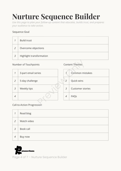 Funnel Builder – Module 4 | Color + Ink Saver Planner PDF