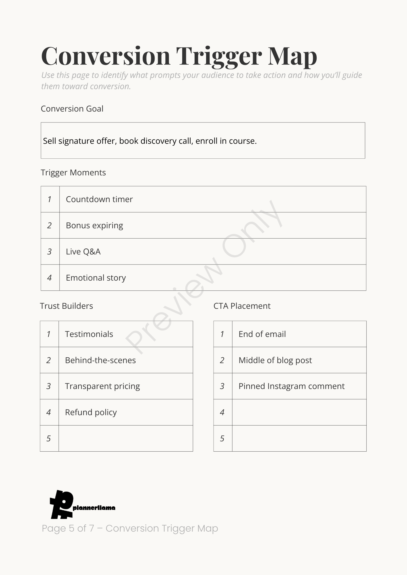 Funnel Builder – Module 4 | Color + Ink Saver Planner PDF