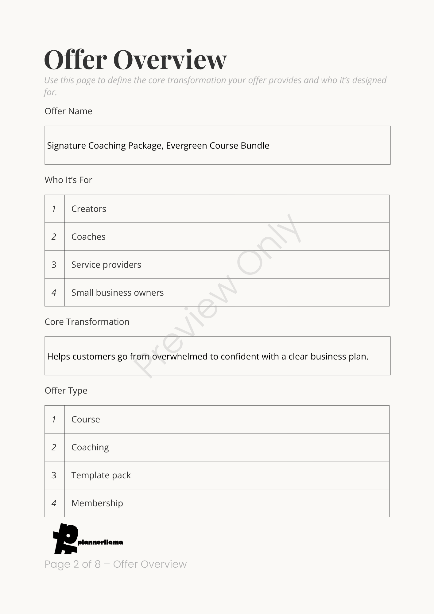 Offer Stacker – Module 5 | Color + Ink Saver Planner PDF