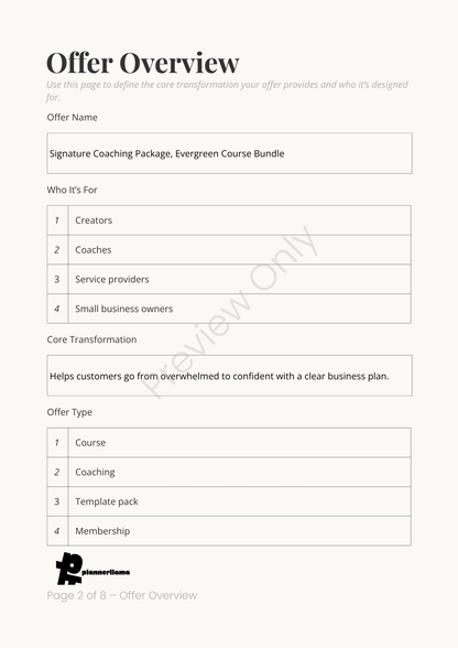 Offer Stacker – Module 5 | Color + Ink Saver Planner PDF