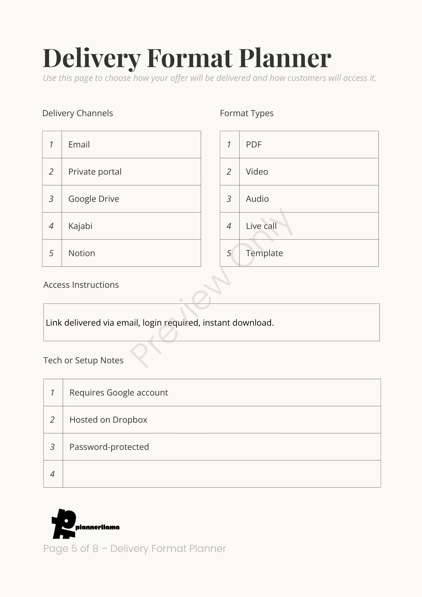 Offer Stacker – Module 5 | Color + Ink Saver Planner PDF