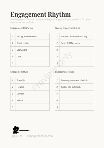 Visibility Planner – Module 7 | Color + Ink Saver Planner PDF